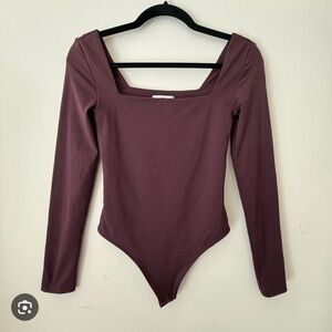 Long Sleeve Square Neck Bodysuit